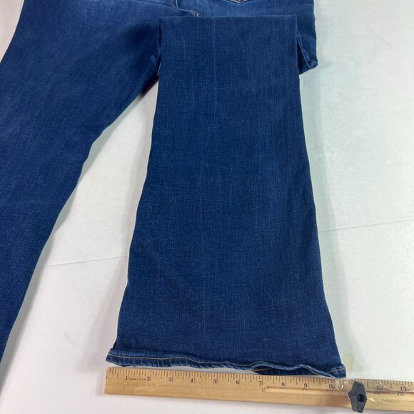 American Eagle Jeans Women 37x31* High Rise Artist Flare Dark Blue Denim Tag 18R - Picture 11 of 16